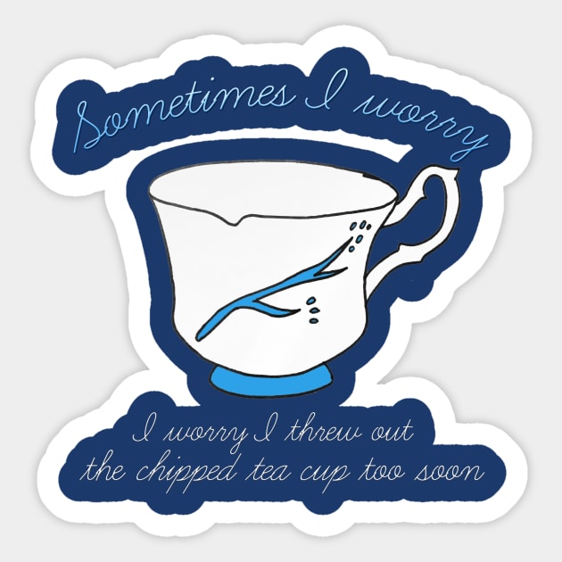 Sometimes I Worry Sticker by rainilyahead